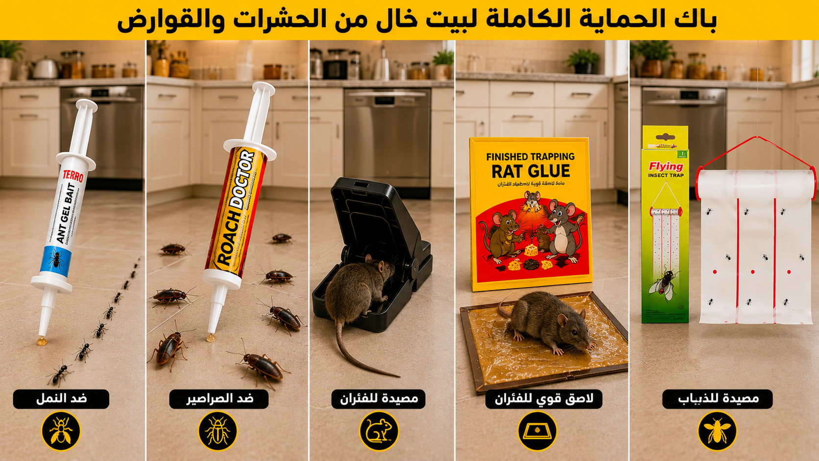 الحل المتكامل للحشرات والفئران فالدار